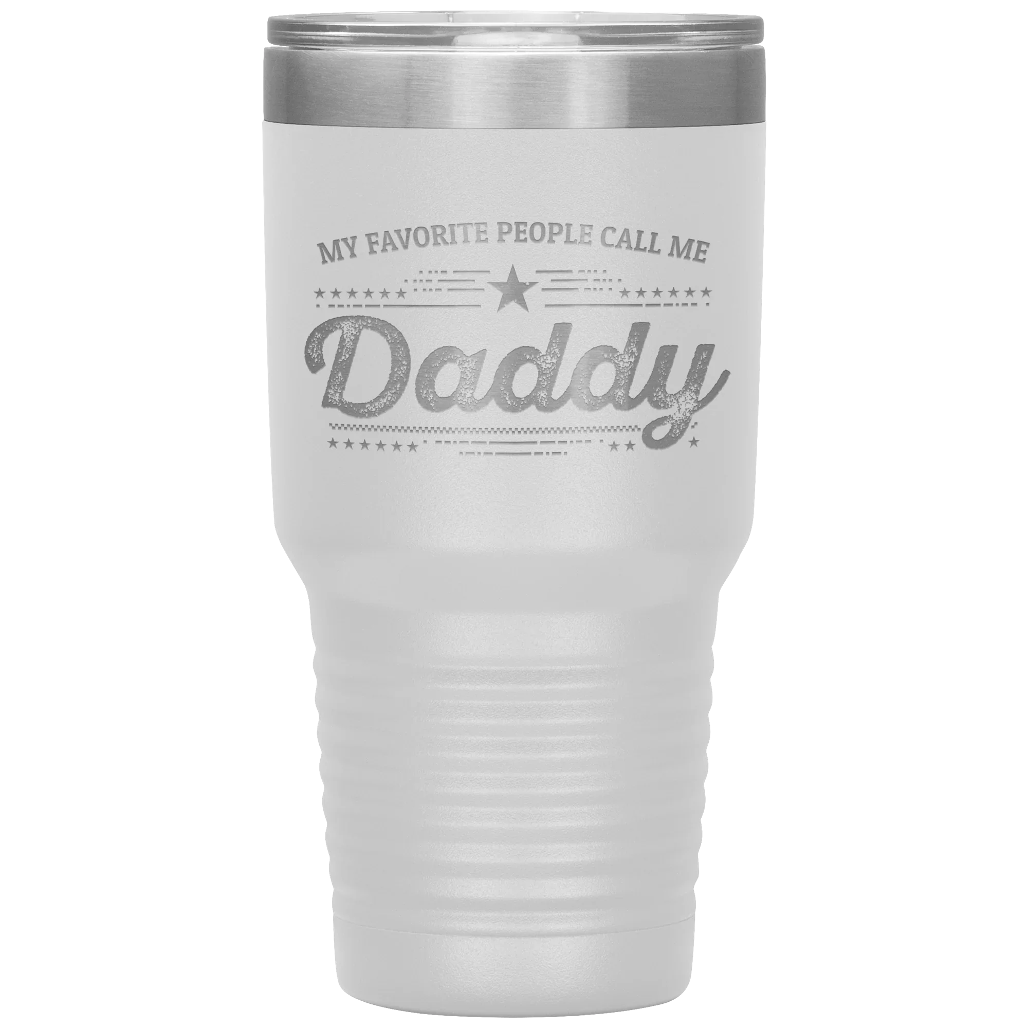 Gift For Dad - My Favorite People Call Me Daddy Laser-etched Insulated Stainless-Steel Tumbler