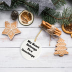 Concierge' Circle Ornament - 'My Heart Belongs To A Concierge' Circle Ornament, Concierge Gifts for Christmas