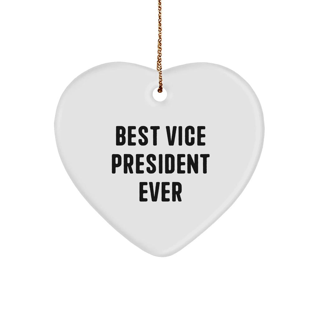 Gifts from Friends, Gifts for the Best Vice President Ever, Heart Ornament for Christmas