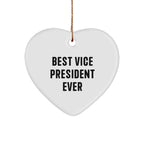 Gifts from Friends, Gifts for the Best Vice President Ever, Heart Ornament for Christmas