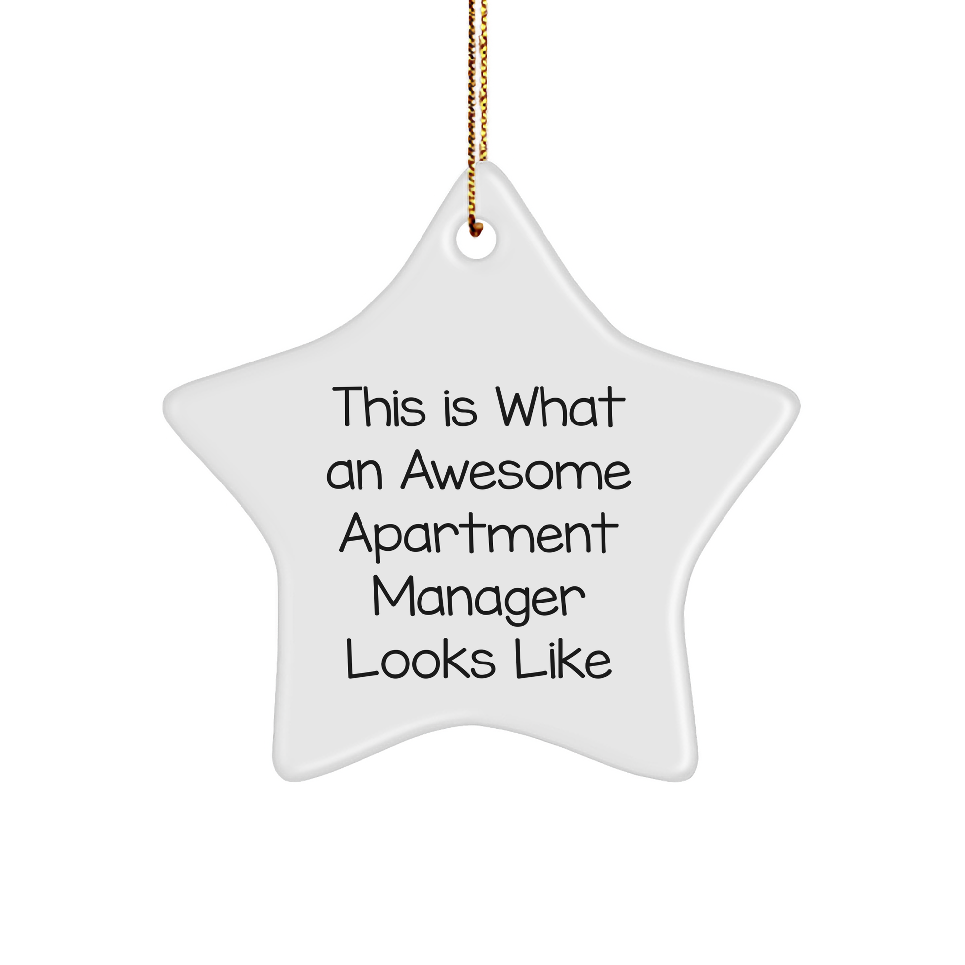 Gifts from Friends for Awesome Apartment Managers - Star Ornament, Funny Quote, Christmas Decorations