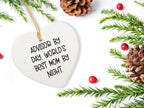Gifts from Men, Funny Advisor by Day, World's Best Mom By Night, Heart Ornament, Christmas Unique Gifts for Advisor