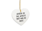Gifts from Men, Funny Advisor by Day, World's Best Mom By Night, Heart Ornament, Christmas Unique Gifts for Advisor