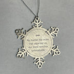 Gigi Long Distance Relationship Gifts, No matter the miles that separate us, Cute Love Snowflake Ornament For Gigi, Birthday Christmas Unique Gifts For Gigi