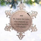 Gigi Long Distance Relationship Gifts, No matter the miles that separate us, Cute Love Snowflake Ornament For Gigi, Birthday Christmas Unique Gifts For Gigi
