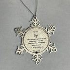 Gigi Snowflake Christmas Engraved Ornament Motivational Birthday Gifts - Life is learning to dance in the rain
