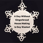 Gingerbread House Making Fun, Snowflake Ornament Gifts from Friends, Perfect for Gingerbread House Making Enthusiasts, Christmas Unique Gifts for Him/Her
