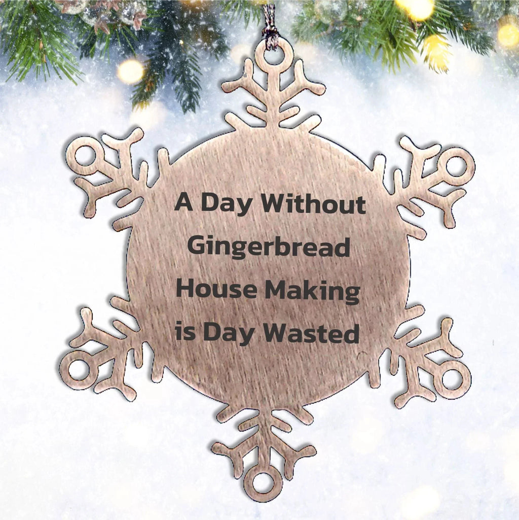 Gingerbread House Making Fun, Snowflake Ornament Gifts from Friends, Perfect for Gingerbread House Making Enthusiasts, Christmas Unique Gifts for Him/Her