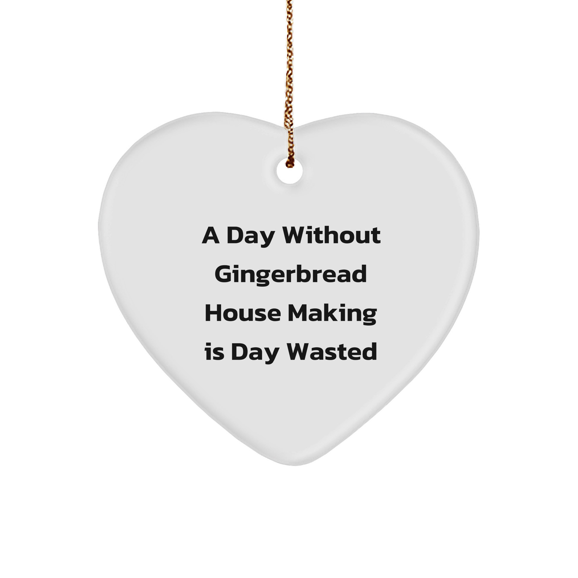 Gingerbread House Making Gifts for Friends, Heart Ornament with Funny Quote, Gifts from Friends for Christmas, Heart-Shaped MDF Ornament for Gingerbread House Fans
