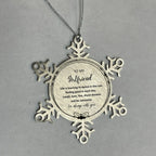 Girlfriend Snowflake Christmas Engraved Ornament Motivational Birthday Gifts - Life is learning to dance in the rain