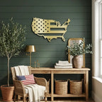 USA Flag Map Metal Wall Art – A Modern Symbol of American Pride