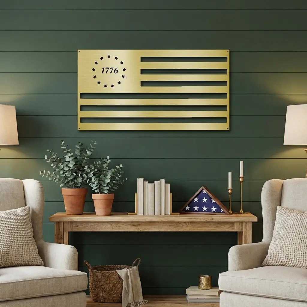 1776 American Flag Metal Art – A Bold Statement of Freedom