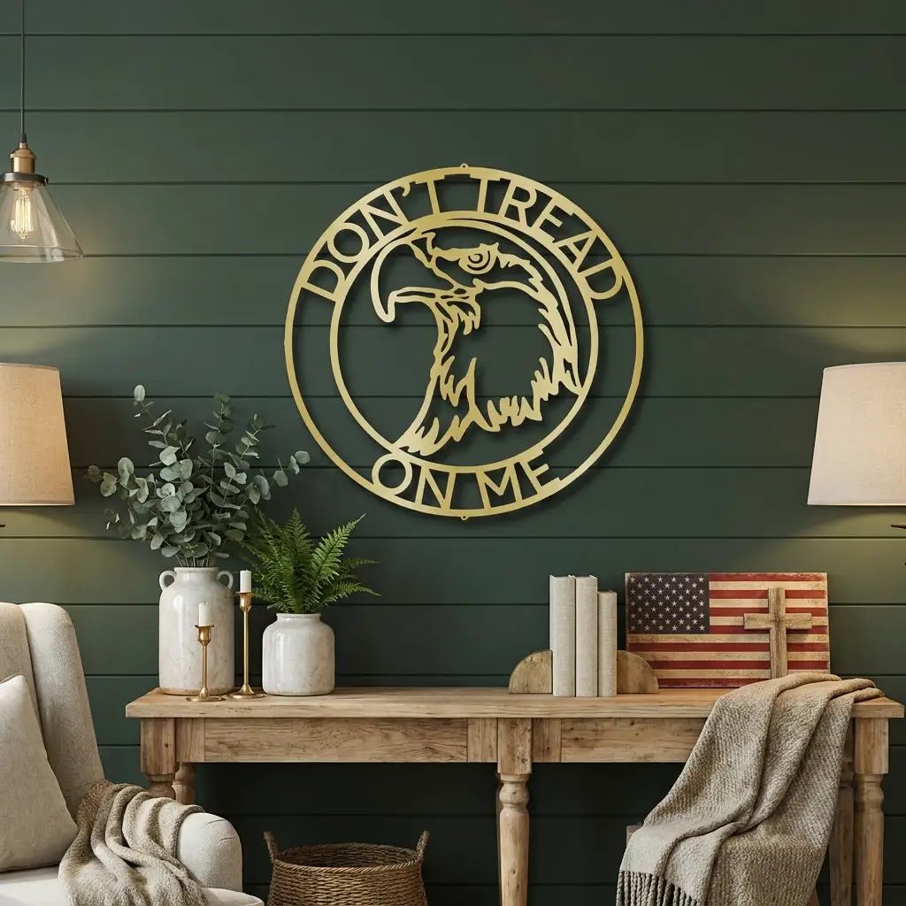 Personalized Bald Eagle Metal Sign – Custom Patriotic Name Sign – American Eagle Wall Art – Veteran Gift