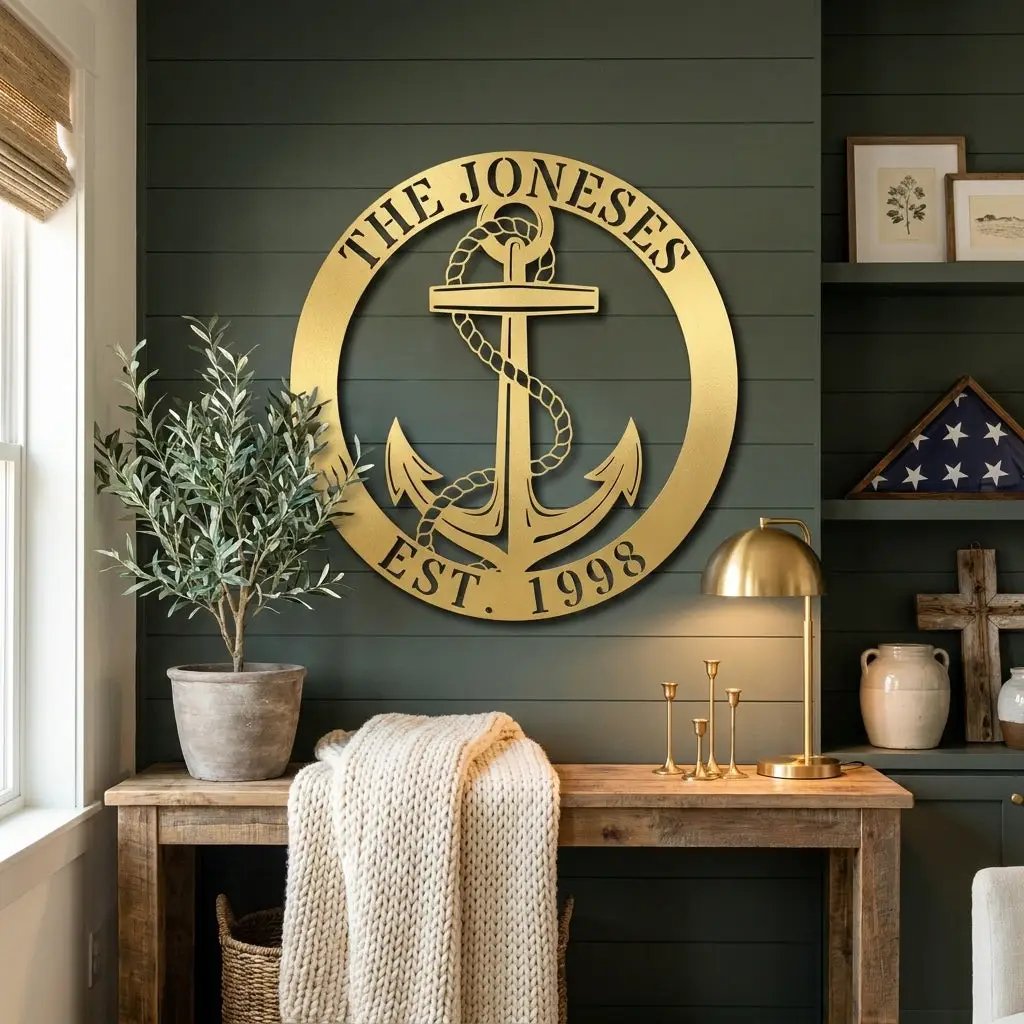 Personalized Anchor Metal Art – Where Your Story Drops Anchor