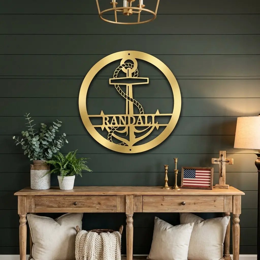 Personalized Anchor Name Metal Art – Your Name, Your Anchor