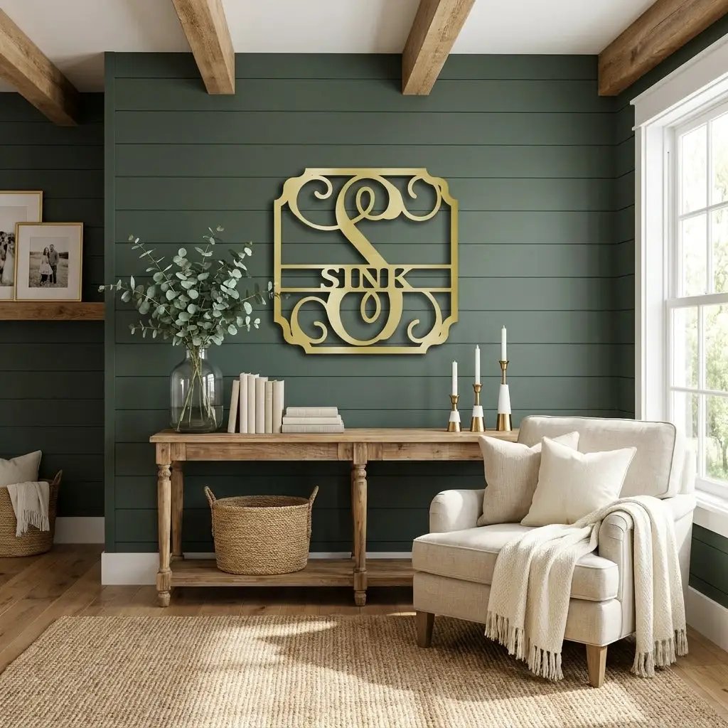 Personalized Monogram Metal Wall Sign: A Statement of Elegance & Identity