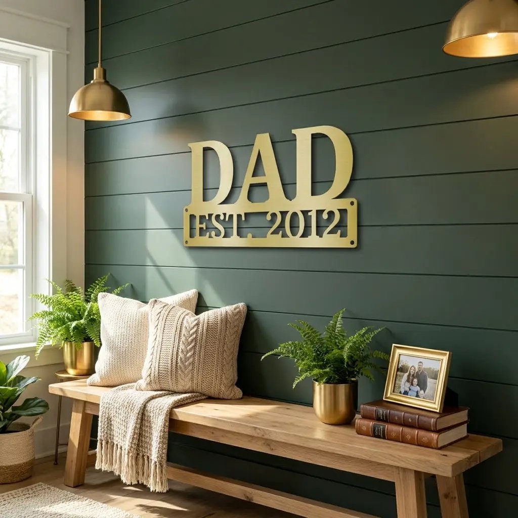 Dad Personalized Established Date Metal Aet Sign – Father’s Day Gift – Custom Family Decor