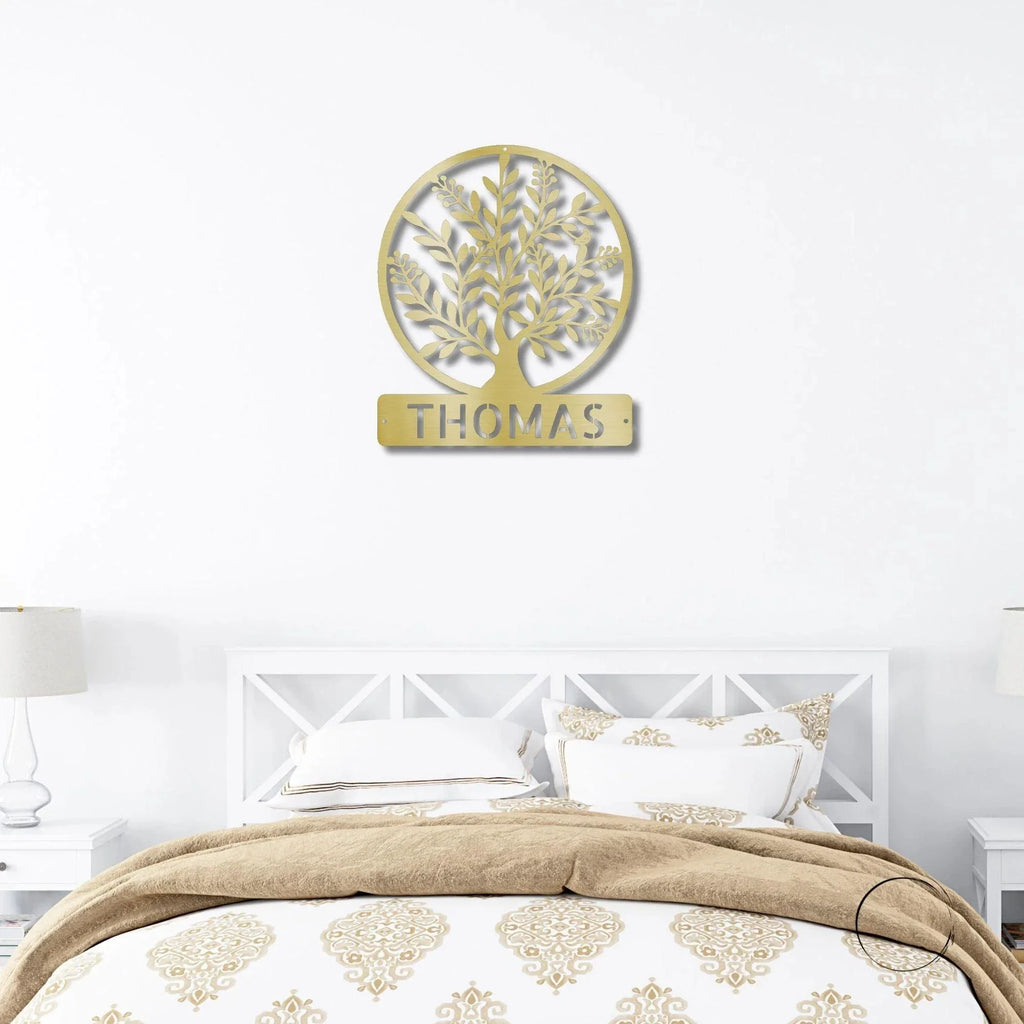 Personalized Tree of Life Metal Wall Sign: Celebrate Your Roots