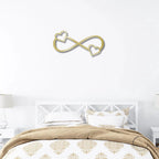 Double Heart Infinity Steel Wall Sign