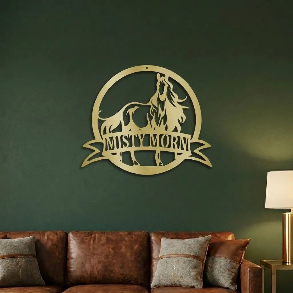 Horse Personalized Name Metal Art Wall Sign