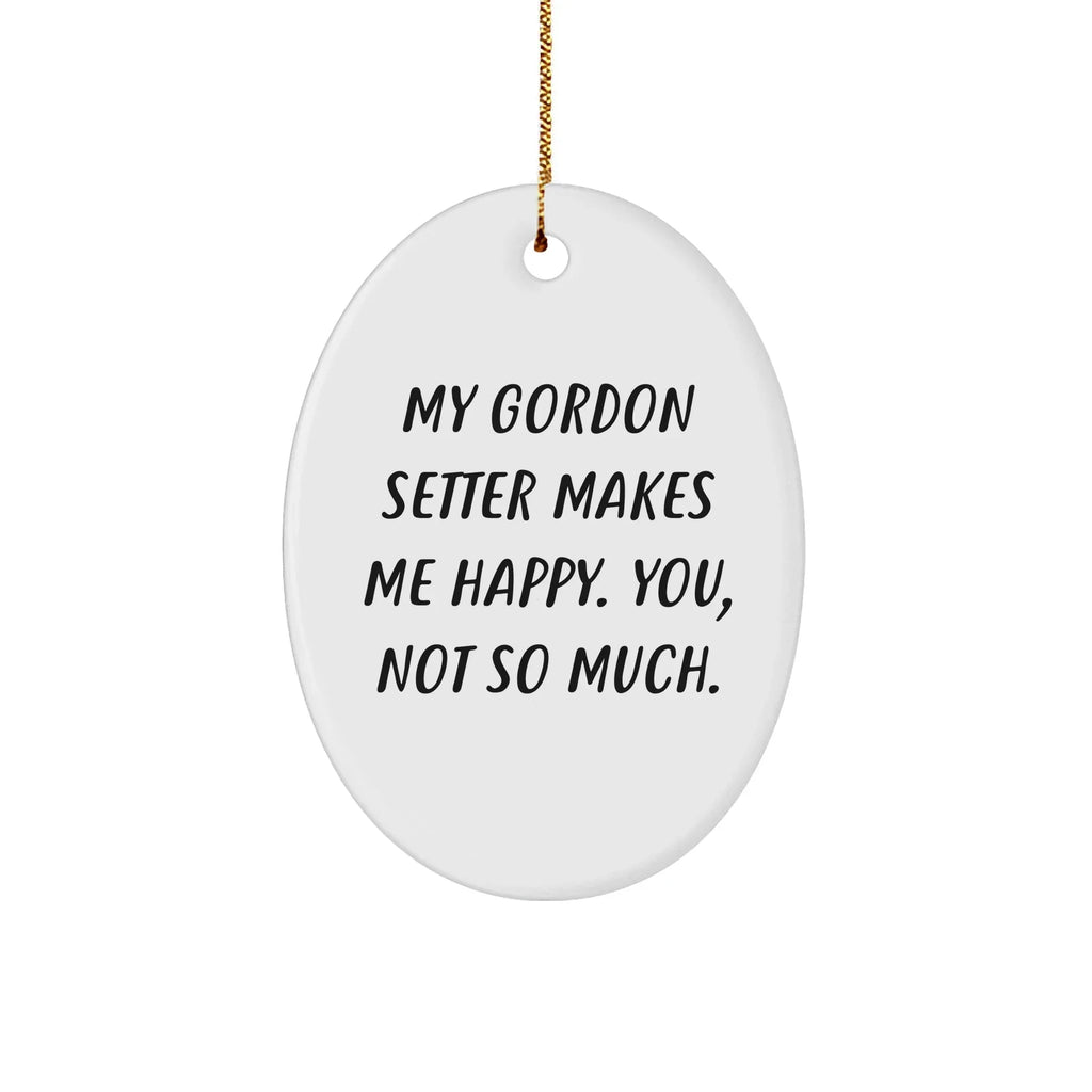 Gordon Setter Dog Lovers' Funny Oval Ornament Gifts from Friends for Christmas