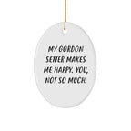 Gordon Setter Dog Lovers' Funny Oval Ornament Gifts from Friends for Christmas