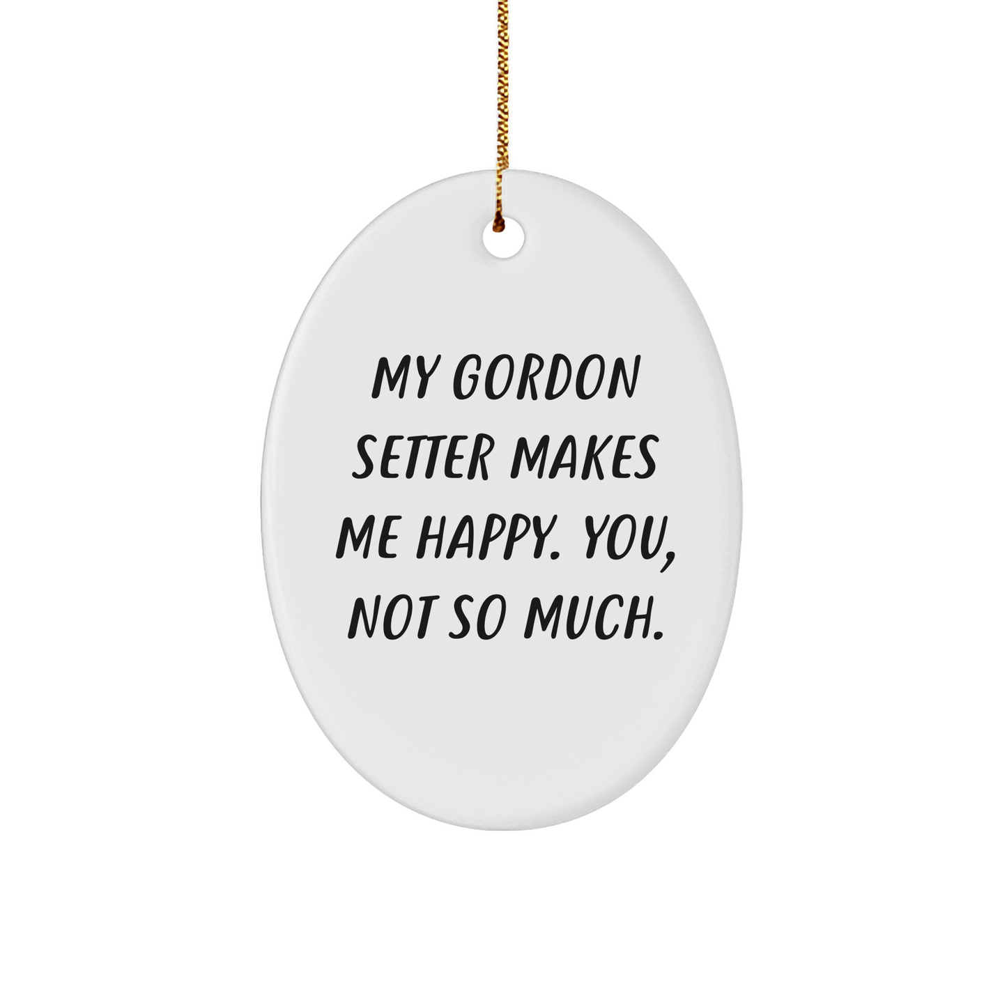 Gordon Setter Dog Lovers' Funny Oval Ornament Gifts from Friends for Christmas