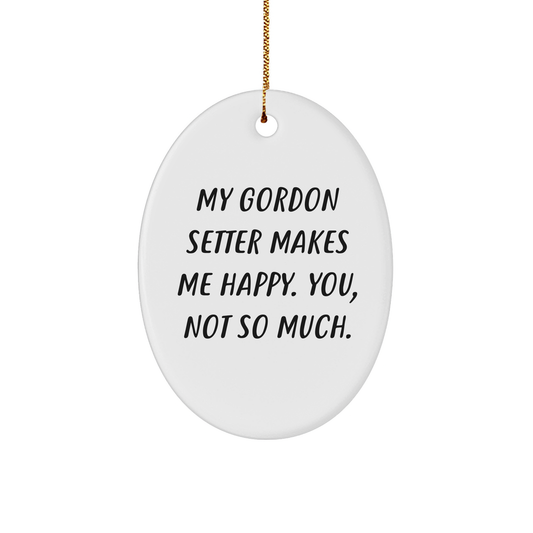 Gordon Setter Dog Lovers' Funny Oval Ornament Gifts from Friends for Christmas