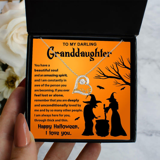 Granddaughter Halloween Inspired - Beautiful Soul Love Dancing Heart Necklace - Mallard Moon Gift Shop