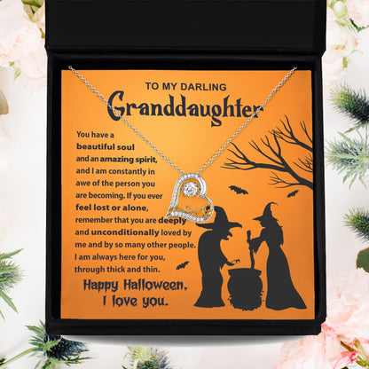 Granddaughter Halloween Inspired - Beautiful Soul Love Dancing Heart Necklace - Mallard Moon Gift Shop
