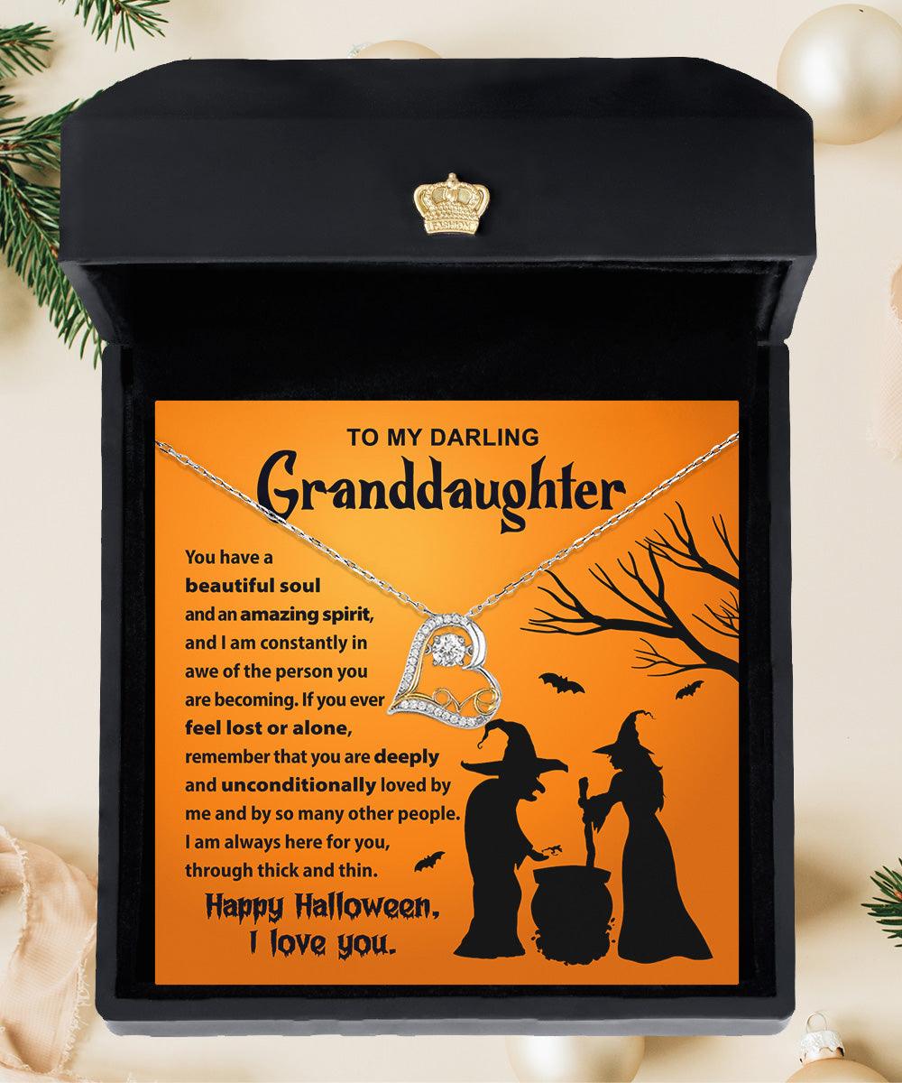 Granddaughter Halloween Inspired - Beautiful Soul Love Dancing Heart Necklace - Mallard Moon Gift Shop