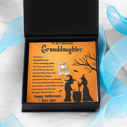 Granddaughter Halloween Inspired - Beautiful Soul Love Dancing Heart Necklace - Mallard Moon Gift Shop