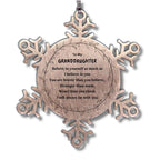 Granddaughter Christmas Snowflake Ornament, Motivational Message You Are Braver Than You Believe, I will always be with You