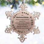 Granddaughter Christmas Snowflake Ornament, Motivational Message You are Braver than you Believe, Loved More than you Know