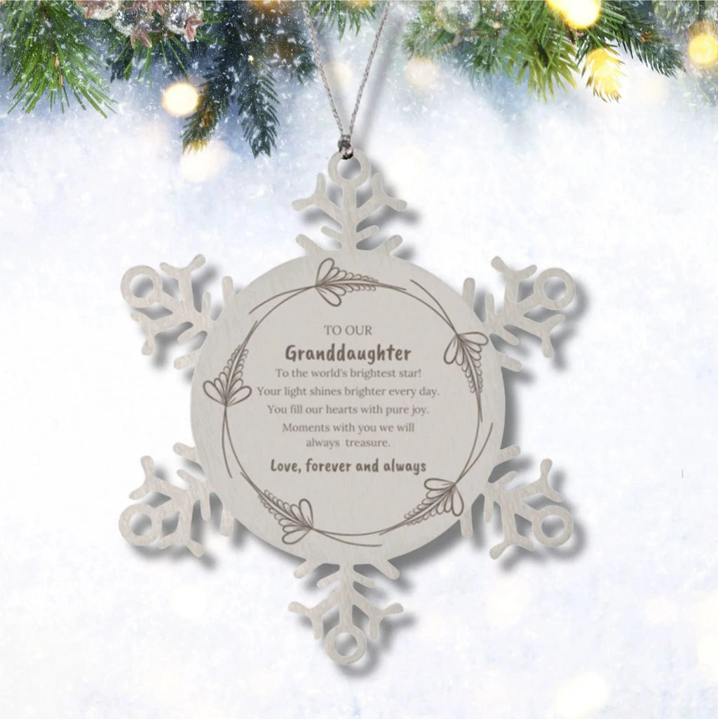 Granddaughter Snowflake Engraved Christmas Ornament You fill Our Hearts With Pure Joy