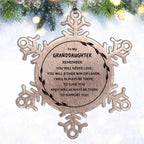Granddaughter Snowflake Ornament, Remember, You Will Never Lose. You Will Either Win or Learn, Keepsake Inspirational Birthday Christmas Gifts Ideas