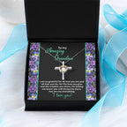 To My Amazing Grandma I am Grateful Cross Pendant Necklace