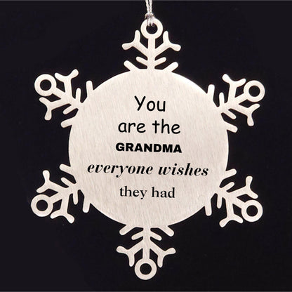 Grandma Snowflake Ornament, Everyone wishes they had, Inspirational Ornament For Grandma, Grandma Gifts, Birthday Christmas Unique Gifts For Grandma