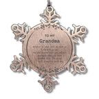 Grandma Snowflake Ornament Gifts, To My Grandma You are braver than you believe, stronger than you seem, Inspirational Gifts For Grandma Ornament, Birthday, Christmas Gifts For Grandma Men Women