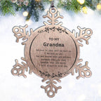 Grandma Snowflake Ornament Gifts, To My Grandma You are braver than you believe, stronger than you seem, Inspirational Gifts For Grandma Ornament, Birthday, Christmas Gifts For Grandma Men Women