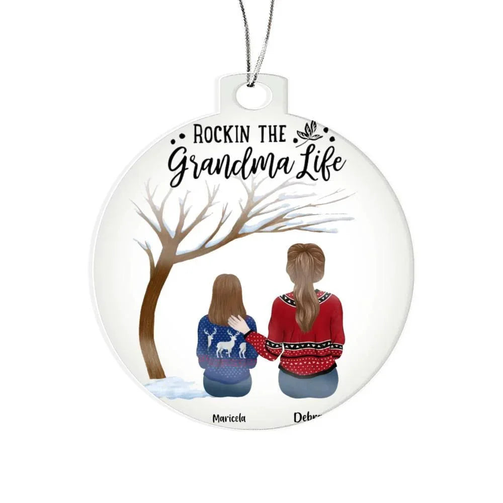 Grandma or Grandpa Personalized Gift From Grandkids Acrylic Keepsake Ornament