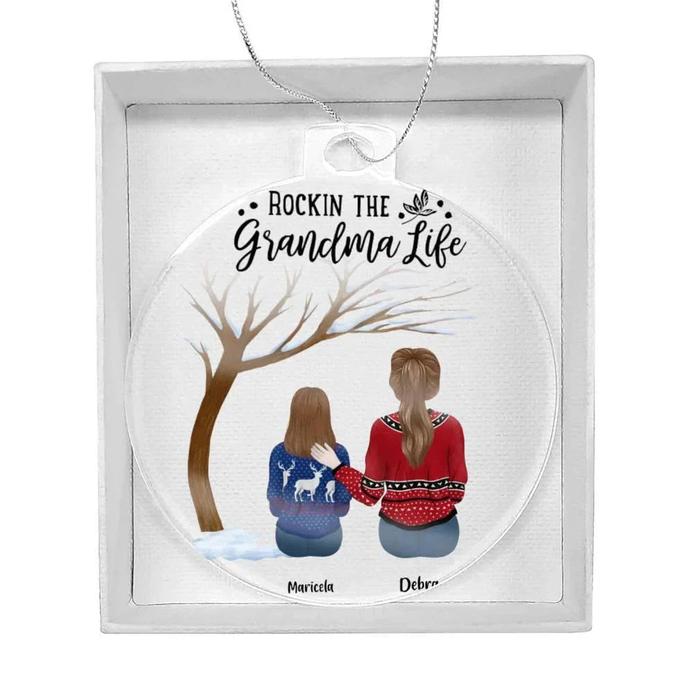 Grandma or Grandpa Personalized Gift From Grandkids Acrylic Keepsake Ornament