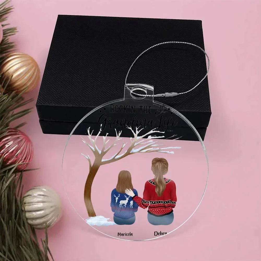 Grandma or Grandpa Personalized Gift From Grandkids Acrylic Keepsake Ornament