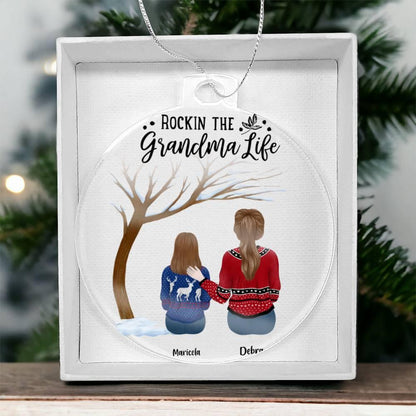 Grandma or Grandpa Personalized Gift From Grandkids Acrylic Keepsake Ornament