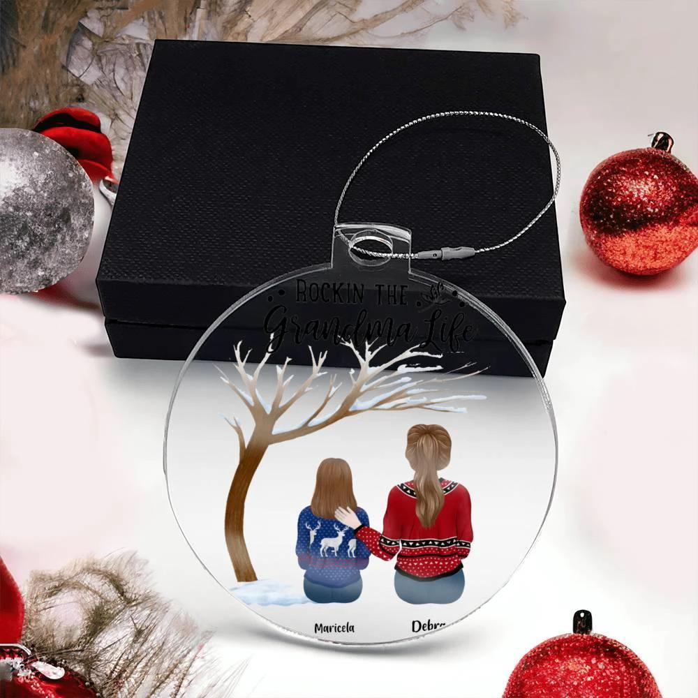 Grandma or Grandpa Personalized Gift From Grandkids Acrylic Keepsake Ornament