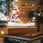 Grandma - Loved You My Whole Life Square Acrylic Plaque with Lighted LED Wooden Base
