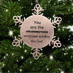 Grandmother Snowflake Ornament, Everyone wishes they had, Inspirational Ornament For Grandmother, Grandmother Gifts, Birthday Christmas Unique Gifts For Grandmother