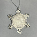 Grandpa Snowflake Ornament, Motivational Birthday, Christmas Gifts - Life is learning to dance in the rain
