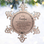 Grandpa Snowflake Ornament, Motivational Birthday, Christmas Gifts - Life is learning to dance in the rain