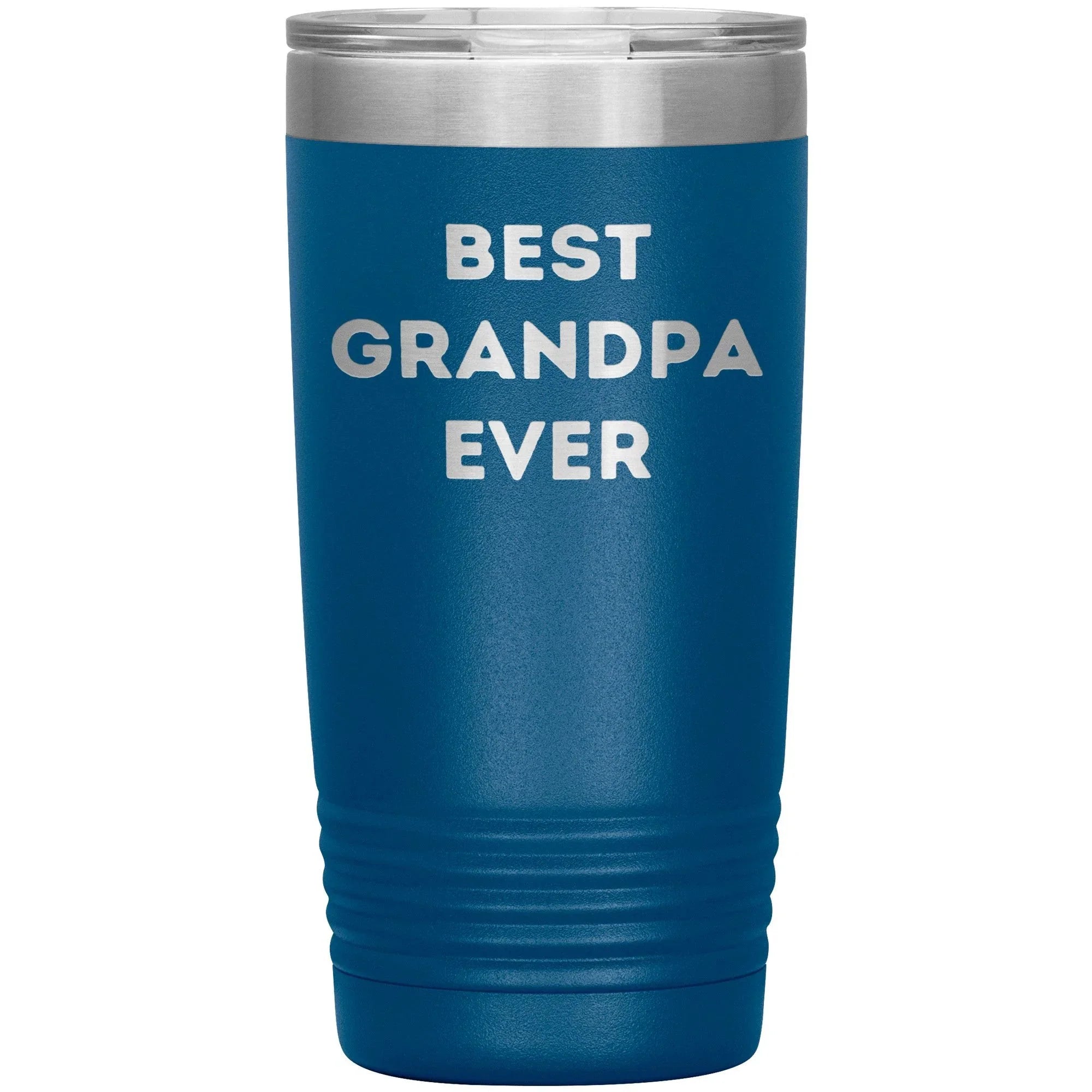 Grandpa Gifts from Best Grandpa Ever Funny Christmas Tumbler for Quote 'Best Grandpa Ever' on Stainless Steel Powder Coating